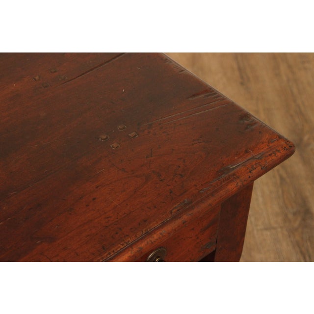 Wood Late 20th Century Rustic Chippendale Style One Drawer Two-Tier Work Table For Sale - Image 7 of 12