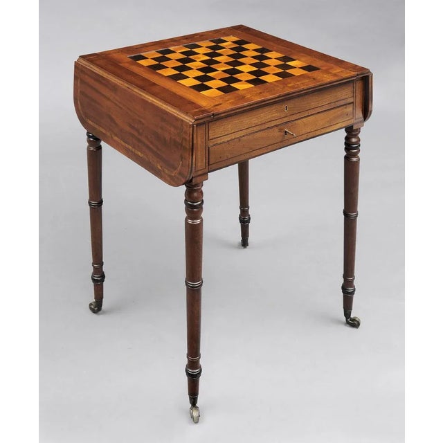 English Antique Regency Games Table For Sale - Image 10 of 11