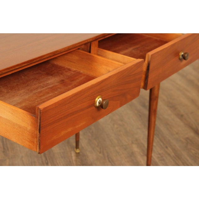 Mid 20th Century Mid-Century Modern Walnut Writing Desk For Sale - Image 4 of 12