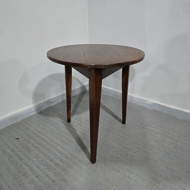 Wood Antique Georgian Oak Cricket Table, 1790 For Sale - Image 7 of 10