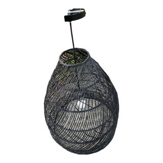 Contemporary Serena & Lily Rattan Bell Pendant For Sale