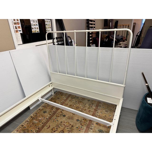 Queen Size Restoration Hardware Dutch Industrial Bed Frame For Sale - Image 9 of 12