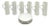 Mid 20th Century 6 Lagardo Tackett White Porcelain Espresso Demitasse Cups and 4 saucers - 10 pcs For Sale