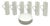 Mid 20th Century Lagardo Tackett White Porcelain Espresso Demitasse Cups, Set of 6 For Sale