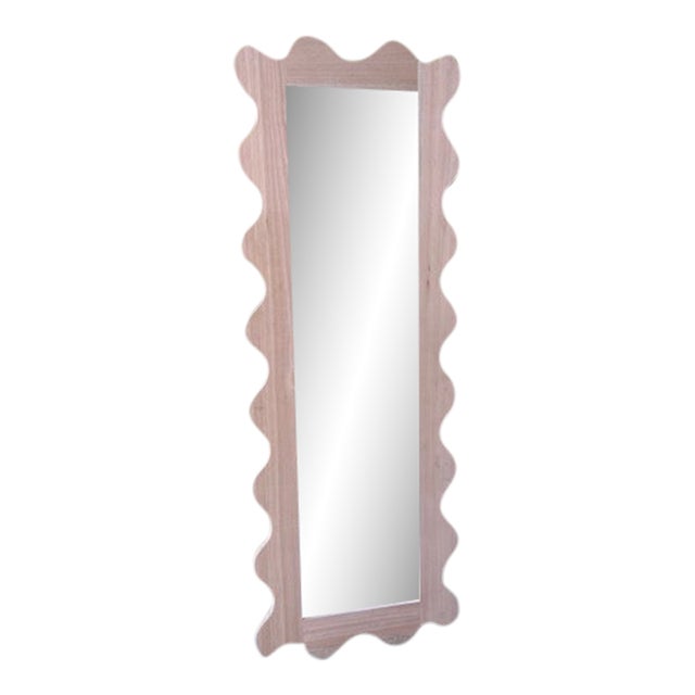 Full Length Mirror Solid Mahogany Wavy Frame Chairish