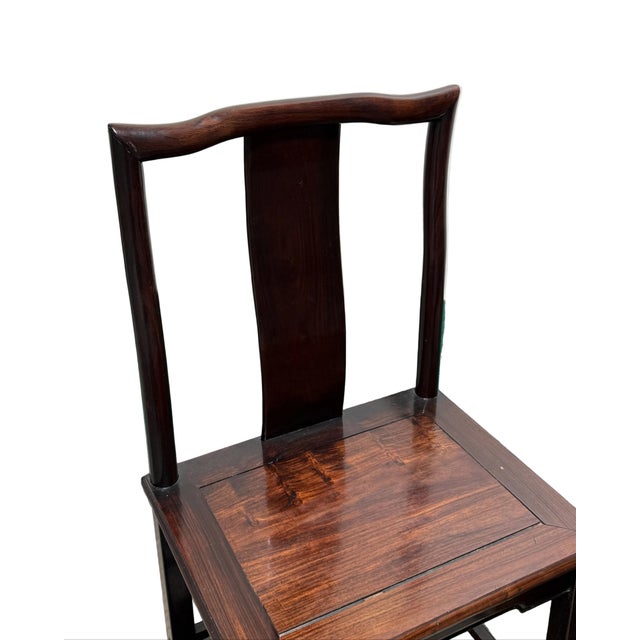 Brown Pair of Vintage Ming Style Chinese Dining Chairs For Sale - Image 8 of 14