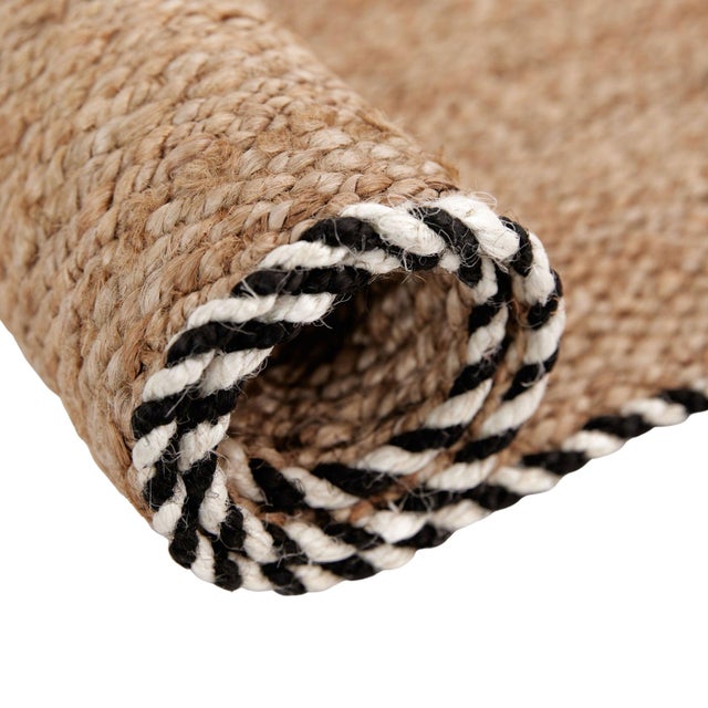 Traditional 3'x5' Jute Braided Doormat In Wrought Iron For Sale - Image 3 of 11