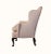 Vintage Queen Ann style, three-quarter size wingback armchair featuring a high, curved back, flared wings, and cabriole...