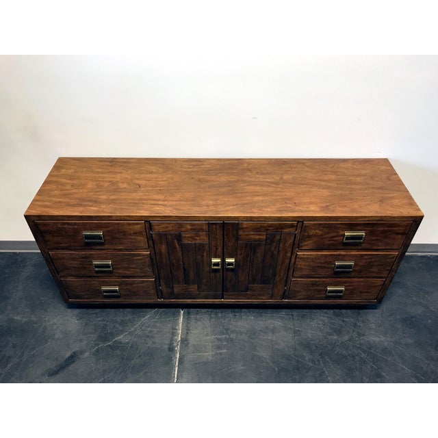 DREXEL HERITAGE Woodbriar Pecan Campaign Style Dresser Credenza