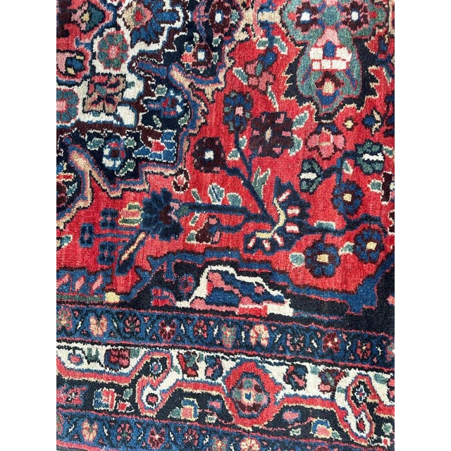 Mid-Century Kurdish Rug, 1940s For Sale - Image 6 of 17