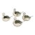 Vintage Hollywood Regency Style Silver -Plated Swan Salt Cellars With Glass Inserts and Spoons - Set of Four For Sale