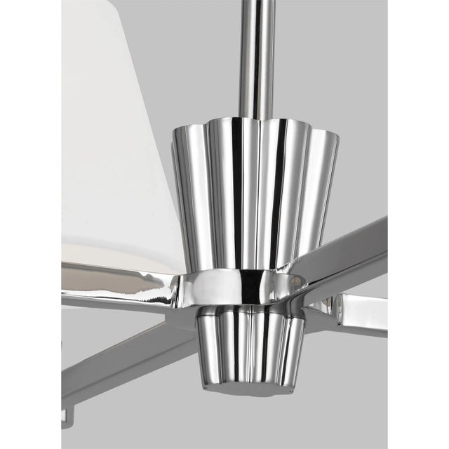 Silver Alexa Hampton by Visual Comfort Studio Paisley Medium Chandelier, Polished Nickel For Sale - Image 8 of 9