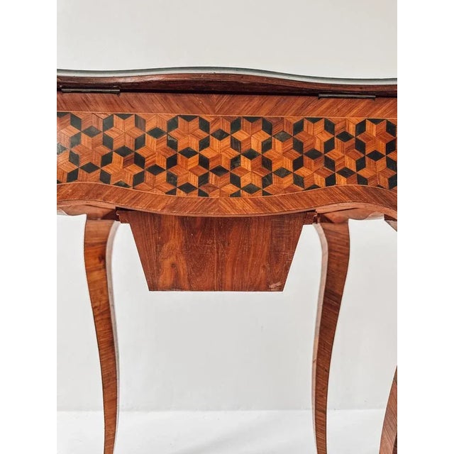 Louis XV / Louis-Philippe Marquetry Vanity Table, 1850-1900 For Sale - Image 11 of 18
