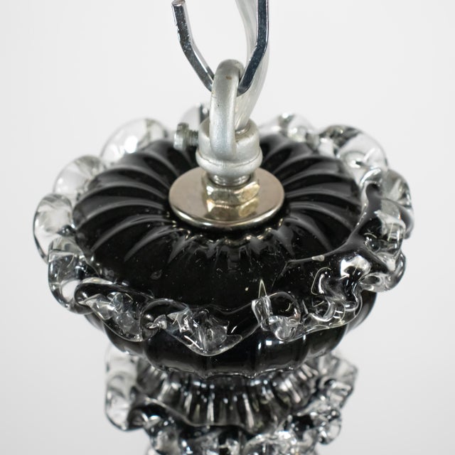 Baroque Ca’ Rezzonico’ Style Black & Clear Murano Glass Chandelier in the Manner of Giuseppe Briati For Sale - Image 3 of 18