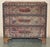Vintage Kilim & Brown Leather Chest of Drawers For Sale - Image 3 of 18