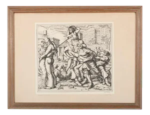Original Vintage Ltd. Ed. (Also 1st Edition) Pencil Signed, Numbered and Dated Paul Cadmus. Etching "Shore Leave"