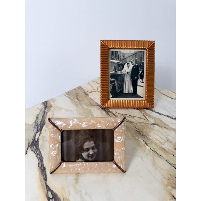 Mid-Century Modern Italian Embossed Copper Tabletop Picture Frame, 1930s For Sale - Image 4 of 18