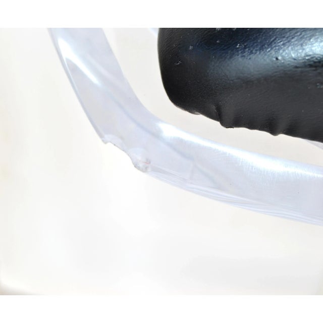 Set of 4 Hill Manufacturers Lucite & Chrome Swivel Bar Stools Mid-Century Modern For Sale - Image 12 of 13