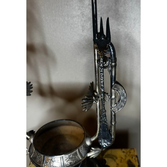 Metal Antique Reed & Barton Pickle Castor For Sale - Image 7 of 12