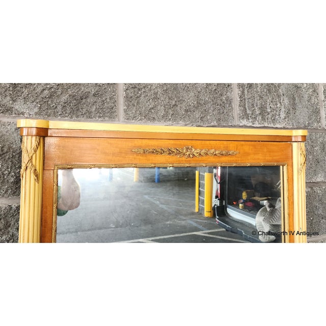 Antique French Neoclassical 1930s Inlaid Satinwood Mahogany Bedroom Dresser W/ Mirror For Sale - Image 10 of 16