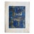 Vintage Deep Blue Etching by Alfred Ng, From 1977 For Sale