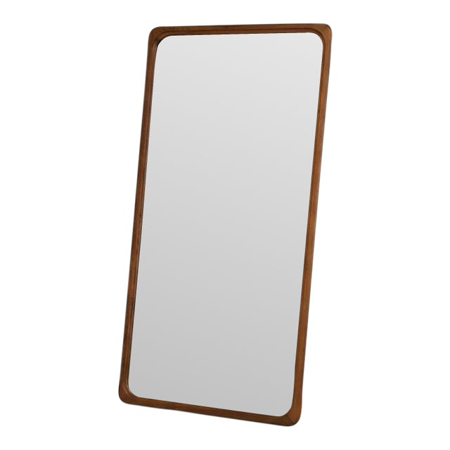 1960s Danish Modern Teak Mirror For Sale