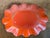 Antique 19th Century French Scarlet Lacquer Papier Mache Scalloped Oval Tray or Bowl For Sale - Image 12 of 13