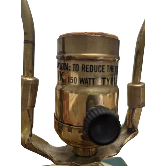 Vintage Royal Lapel Badge Green Ceramic Table Lamp by Drexel Heritage For Sale - Image 13 of 13