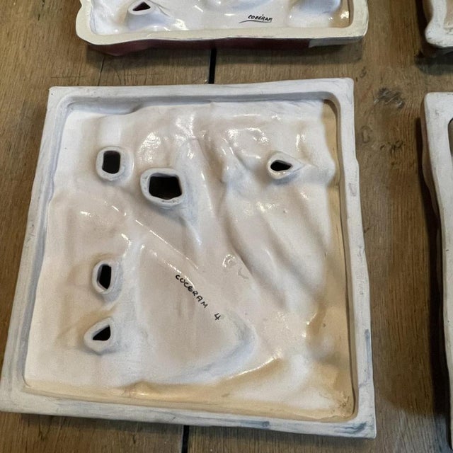 Bas-Relief Sculptures by Rene Boschmans for Coceram, 1950s, Set of 4 For Sale - Image 18 of 18