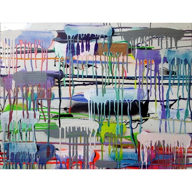 Polymer and spray paint on canvas supported by polycarbonate & canvas key frame Unique & hand signed work Gérard Pairé is...