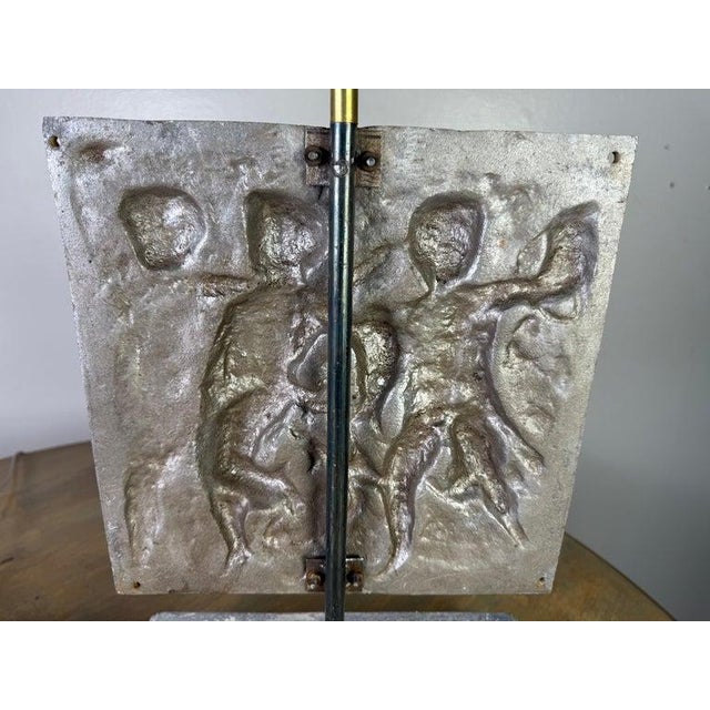 Italian Cast Metal Figural Table Lamps, 1930s Classical Style For Sale - Image 13 of 17
