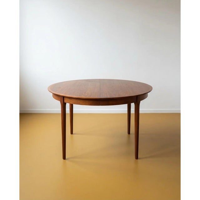 Vintage Danish Round Teak Table, 1960s For Sale - Image 6 of 6