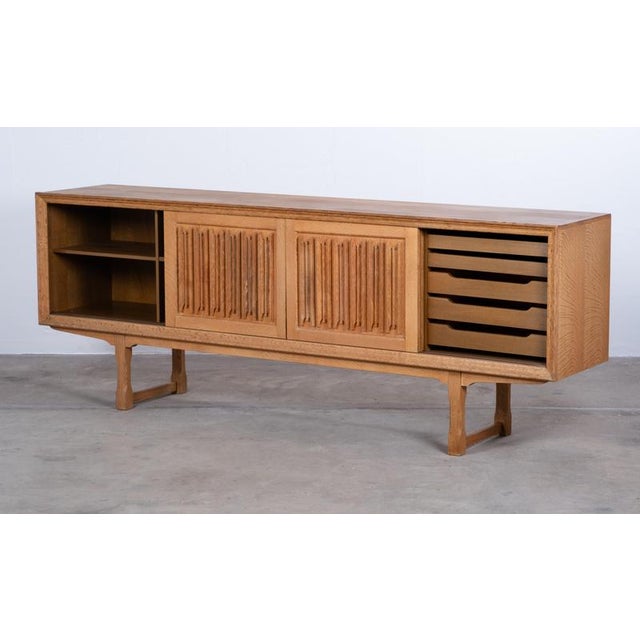 1960s Vintage Danish Oak Sideboard by Henning Kjærnulf, 1960s For Sale - Image 5 of 13