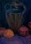 American Still Life in Purple With Jug and Apples by Alvin R. Raffel 1928 For Sale - Image 3 of 5