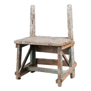 Industrial Rustic Stool with Patina, France, 1900s For Sale