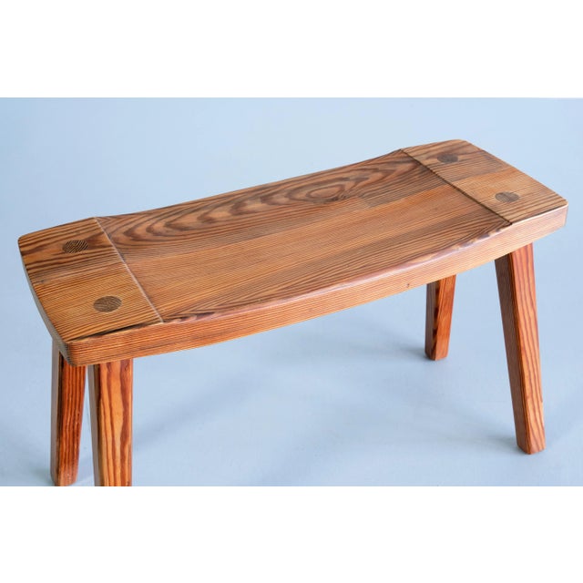 Swedish Modern Rectangular Pine Stool by Carl Malmsten, 1950s For Sale - Image 6 of 12
