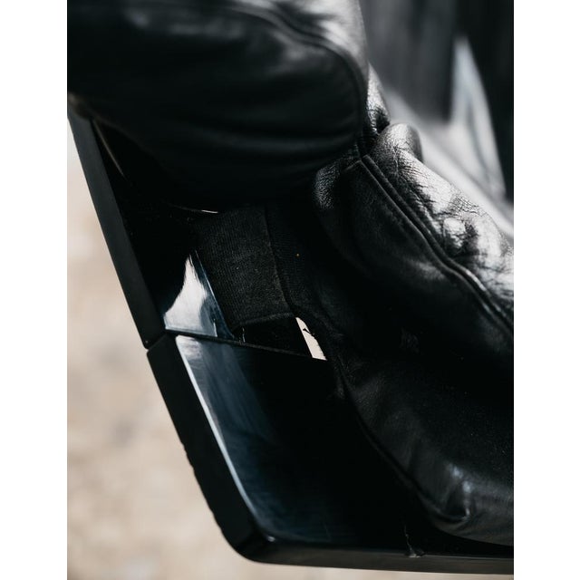 Leather and Wood Kroken Armchair by Åke Fribytter for Nelo MÖbel, Sweden, 1970s For Sale - Image 10 of 12