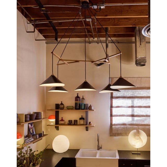 Large Daniel Becker 'Emily 5' Chandelier in Anthracite for Moss Objects For Sale - Image 9 of 18