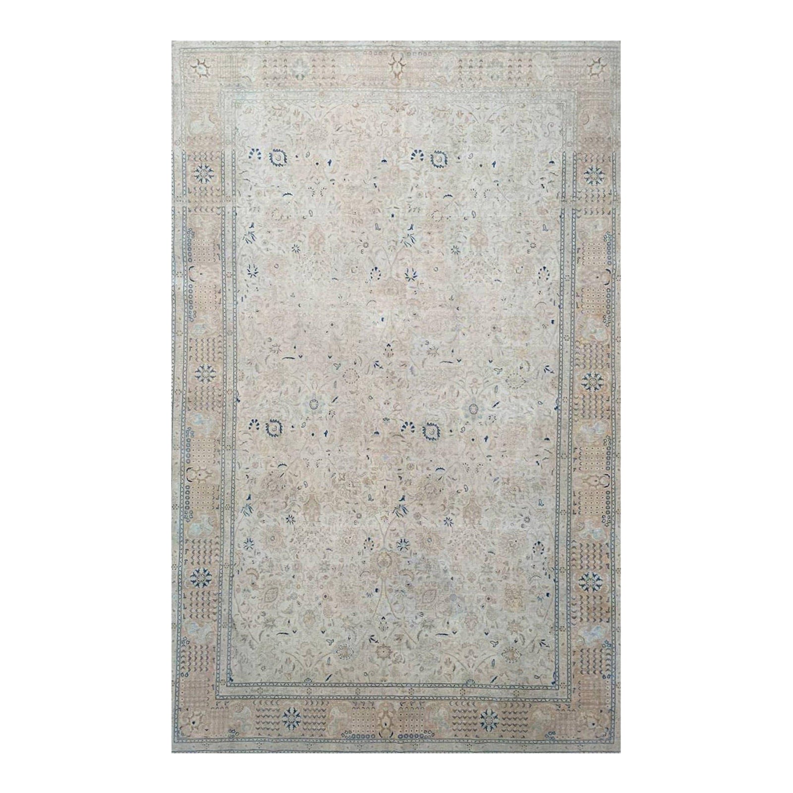 1960s Old Persian Tabriz Area Rug 10x16 | Chairish