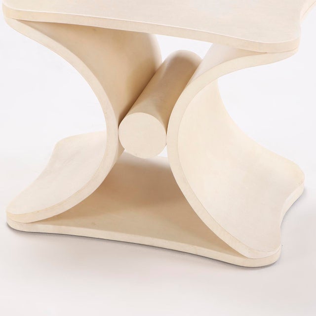2000 - 2009 A Parchment Covered Stool or End Table For Sale - Image 5 of 5