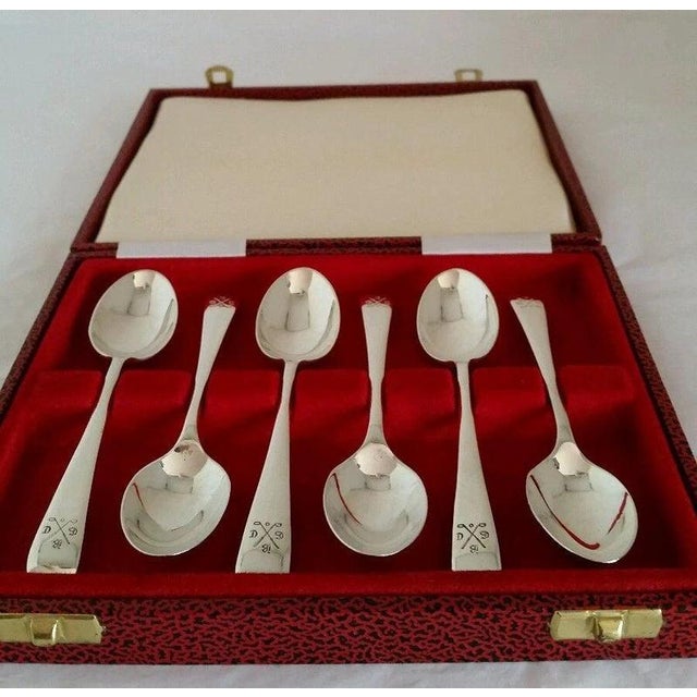 Sterling Silver Golfing Spoons, 1932, Set of 6 For Sale - Image 4 of 7