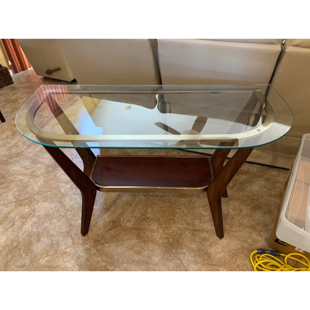 1970s Mid-Century Modern Style Glass Side Top Table For Sale - Image 10 of 10