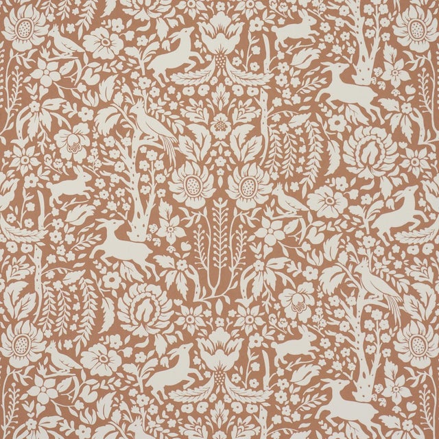 SAMPLE - Schumacher Deerfield Wallpaper In Spice For Sale