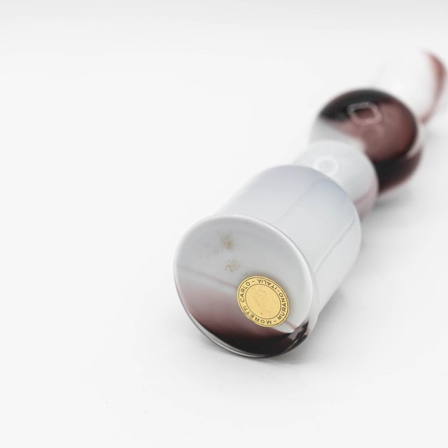 Vintage Murano Opal Glass Vase by Carlo Moretti, 1970s For Sale - Image 4 of 8