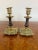 Antique Victorian Brass and Porcelain Candlesticks, 1880, Set of 2 For Sale - Image 3 of 5