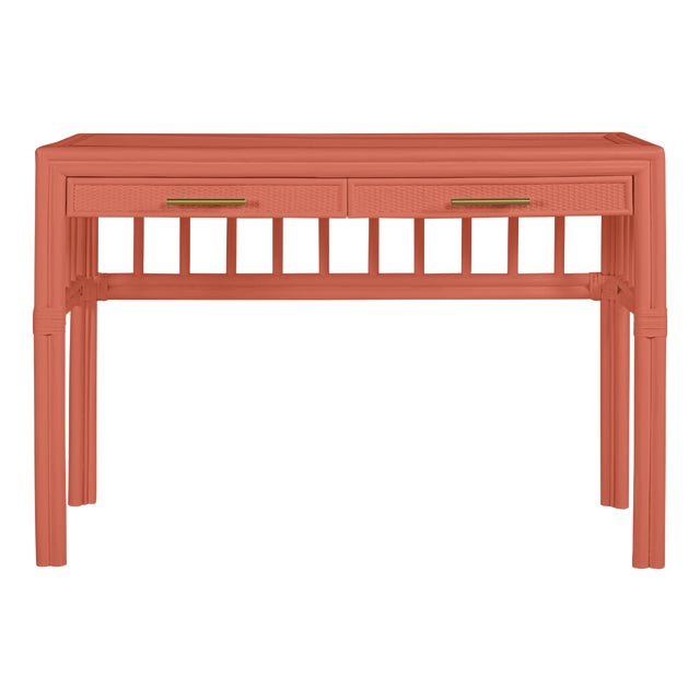 David Francis Furniture for Chairish Colony Desk, Baked Terra Cotta For Sale