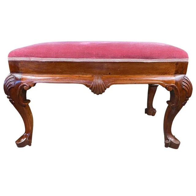 Queen Ann Powered Pink Stool, 20th Century For Sale - Image 13 of 13