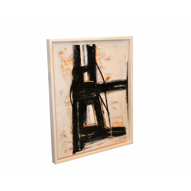Framed abstract painting in acrylic on canvas. Yamil O Cardenas was born in Cuba in 1959 and recently moved to Miami in...
