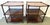 Useful pair of vintage Regency style library side tables from the mid 20th century. Each is made of wood with three...