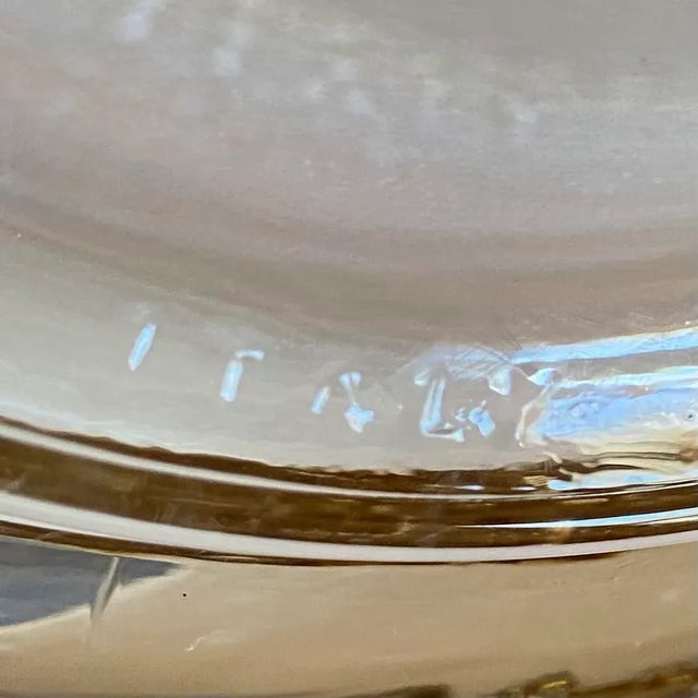 Metal 1970s Italian Faceted Crystal Serving Bowls With Gold Trim, Set of 2 For Sale - Image 7 of 7